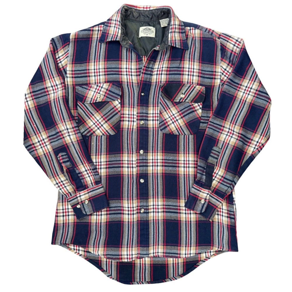 Fieldmaster Plaid Lined Flannel Shirt Jacket‎ Mens Medium Tall Workwear